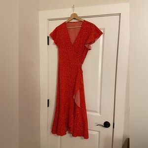 Polka Dot Wrap Dress